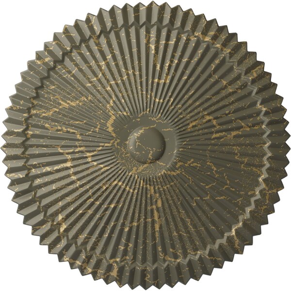 Ekena Millwork Shakuras Ceiling Medallion (Fits Canopies up to 5"), Hand-Painted Witch Hazel Crackle, 24"OD x 3"P CM24SHWHC - main